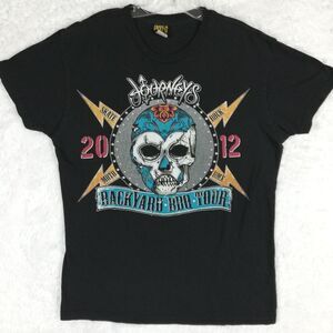 Journeys Mens T Shirt 2012 Backyard BBQ Tour Black Concert Skate Moto BMX Rock M